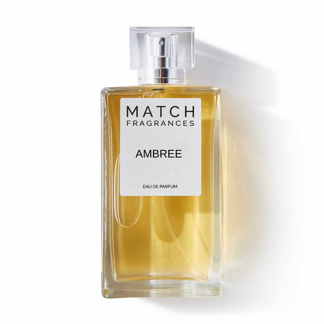 Match Fragrances' Inspired by L’Eau Ambrée perfume bottle, elegant and timeless.